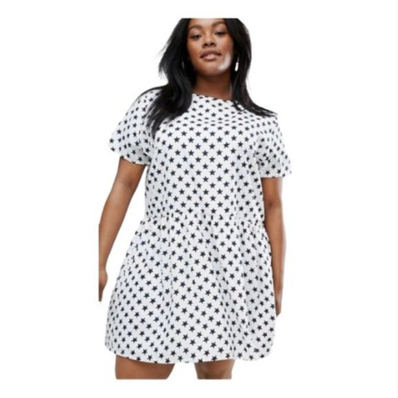 Daisy Street Smock Drop Hem Dress